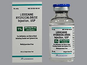 Lidocaine HCl, Preservative Free 1%, 10 mg / mL Injection Single Dose Vial 30 mL (1/EA 24/BX) by Eugia US LLC Auromedics Pharma LLC  ID 55150-0163-30